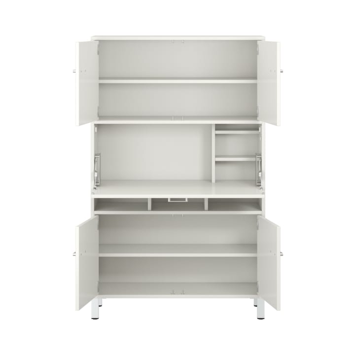 Pureo Schrank-Arbeitsplatz, Sitzhöhe, Dekor B100 x H150 x T42 cm