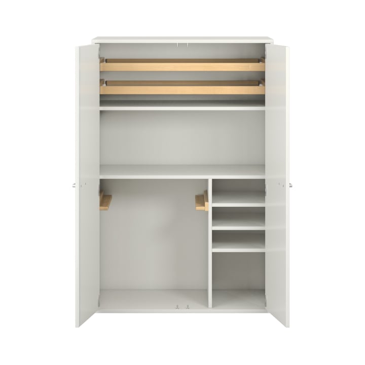 Pureo Musikschrank mit 2 Rollböden, Dekor B100 x H150 x T60 cm