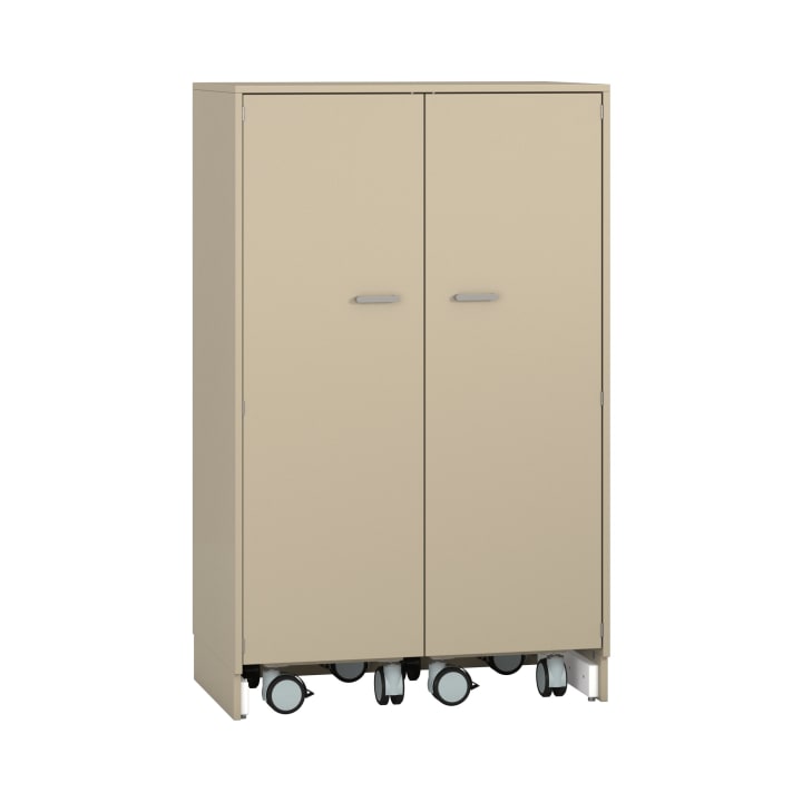 Pureo Materialschrank mit Rollwagen, Dekor B100 x H150 x T60 cm