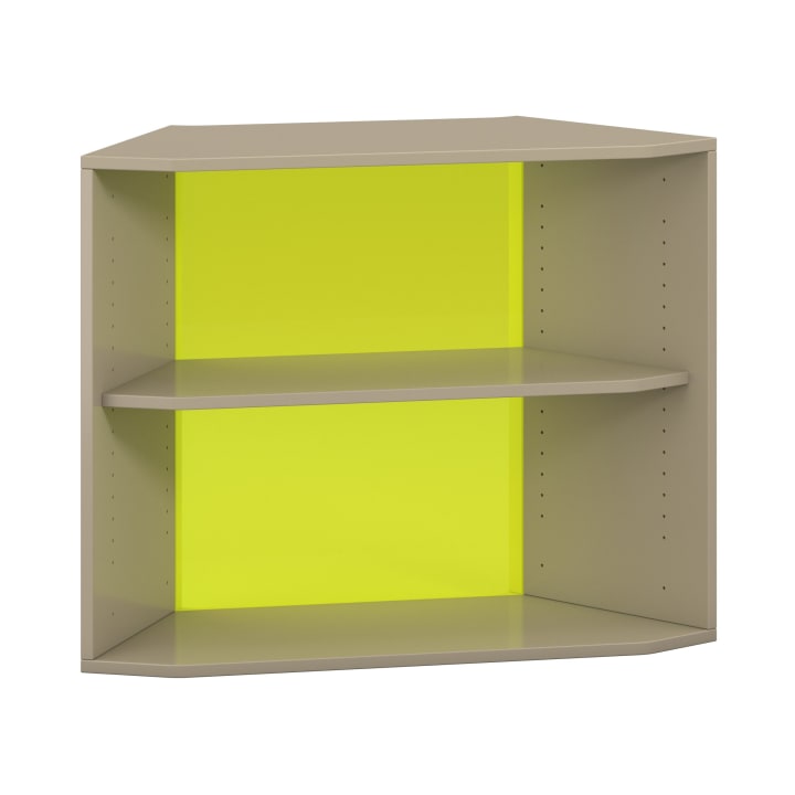 Pureo Regalschrank 60°, offen, Dekor B96,4 x H75 x T43,7 cm
