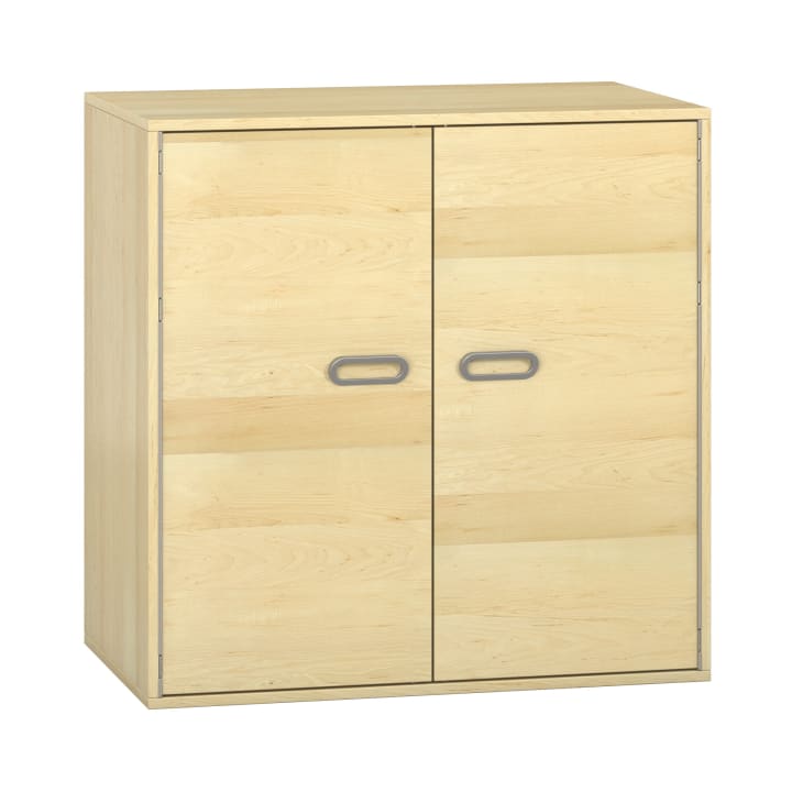 Pureo Doppeltürenschrank mit Rollböden B100 x H100 x T60 cm