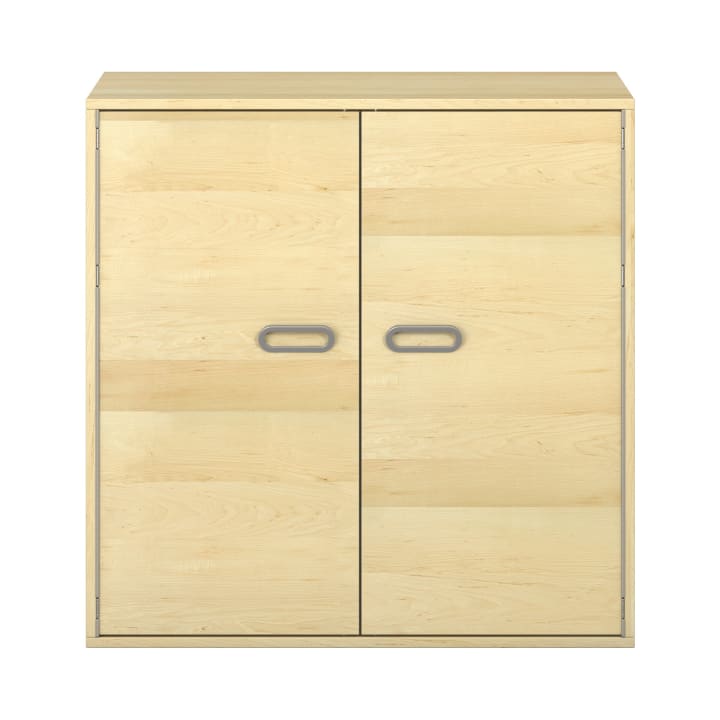 Pureo Doppeltürenschrank mit Rollböden B100 x H100 x T60 cm