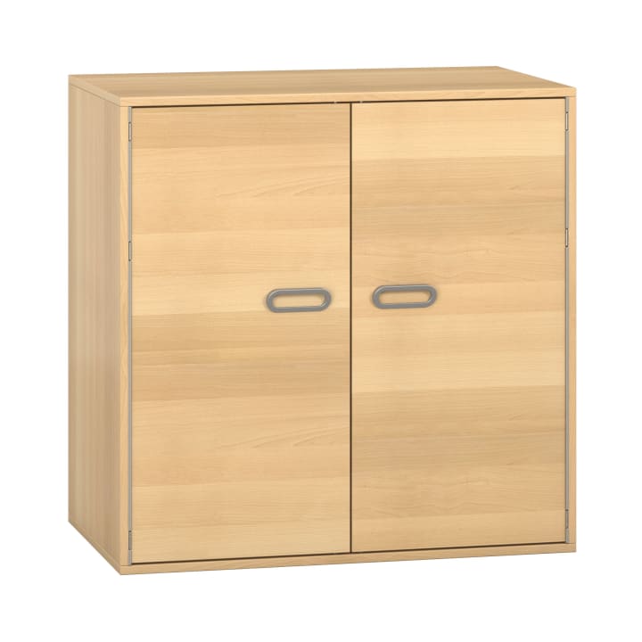 Pureo Doppeltürenschrank mit Rollböden B100 x H100 x T60 cm