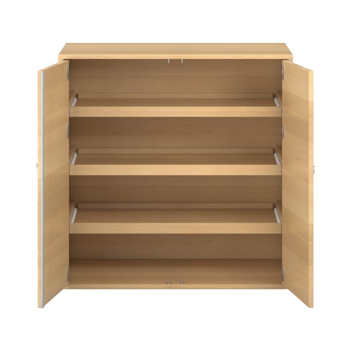 Pureo Doppeltürenschrank mit Rollböden B100 x H100 x T60 cm