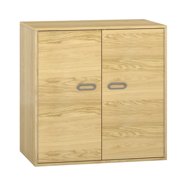 Pureo Doppeltürenschrank mit Rollböden B100 x H100 x T60 cm