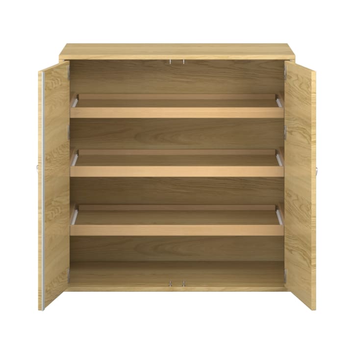Pureo Doppeltürenschrank mit Rollböden B100 x H100 x T60 cm