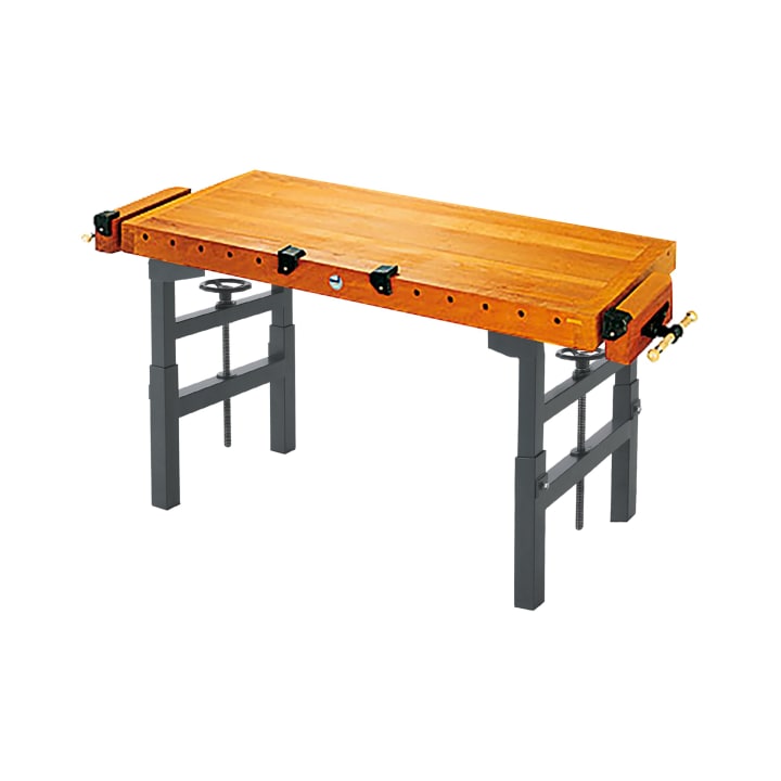 Werkbank, höhenverstellbar 75 bis 100cm, L 150 x B 65 x H 75/100 cm, Gewicht 70 kg
