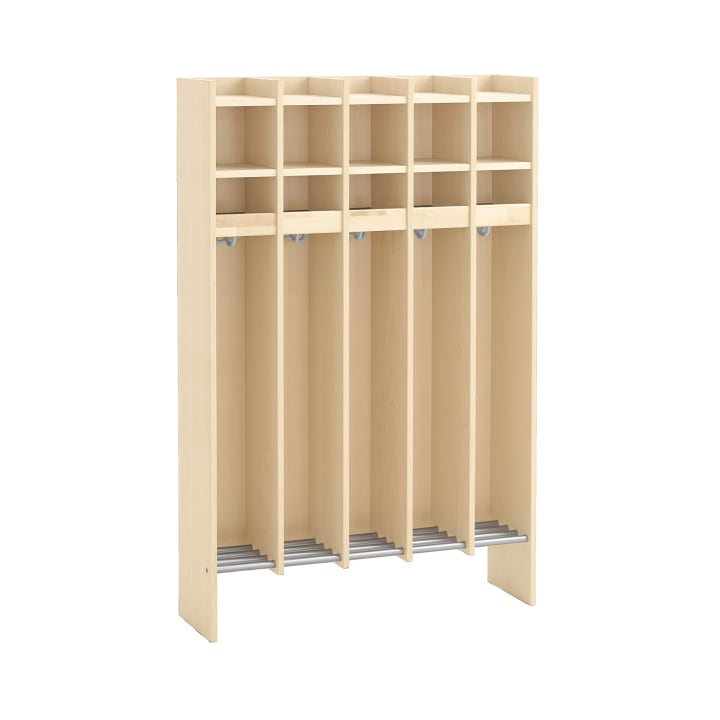 Garderobenschrank YUNA mit Schuhablage, 5 Felder, B 100,75 x H 160,4 x T 22 cm