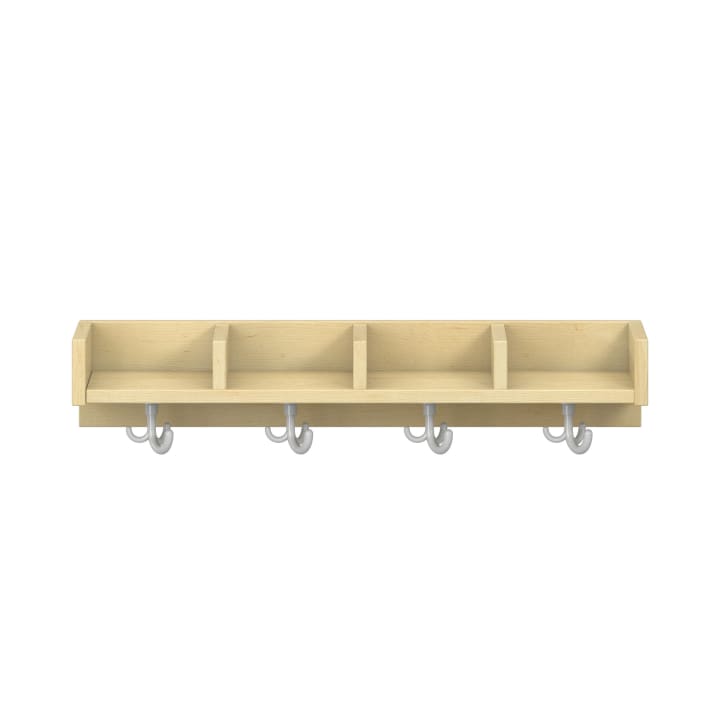 Mützenablage Lyra niedrig 4 Fächer, Dekor, B80 x H15 x T22 cm