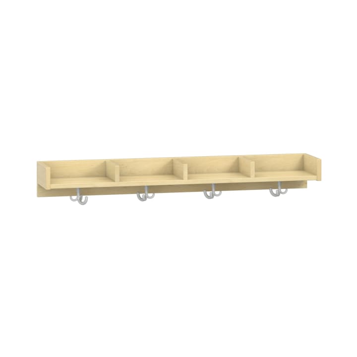 Mützenablage Lyra niedrig 4 Fächer, Dekor, B119,1 x H15 x T22 cm
