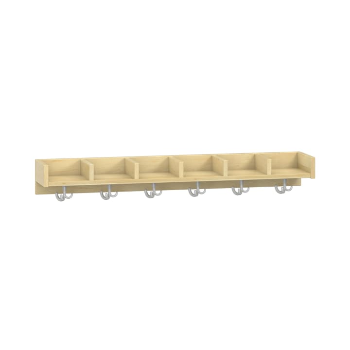 Mützenablage Lyra niedrig 6 Fächer, Dekor, B119,1 x H15 x T22 cm