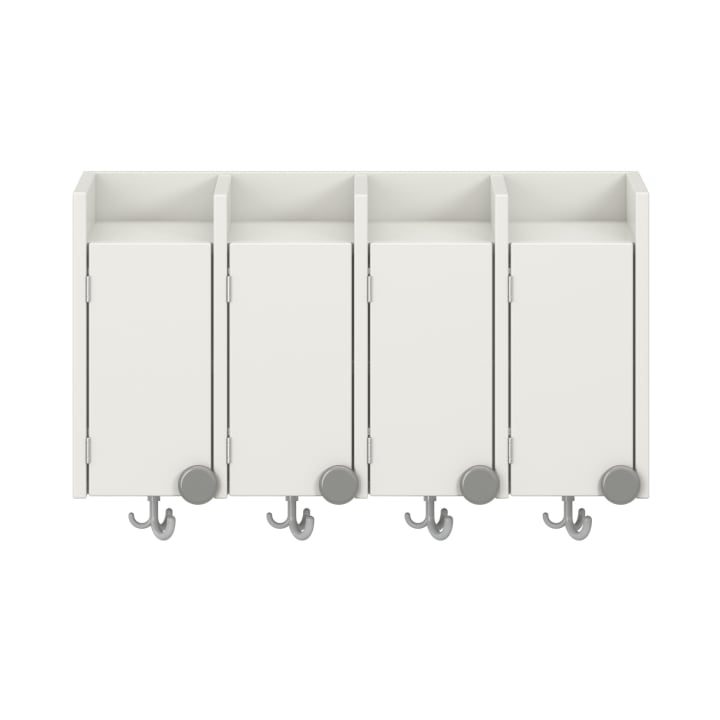 Doppelablage Lyra mit Haken, 4 Türen links, B80 x H42,5 x T33 cm