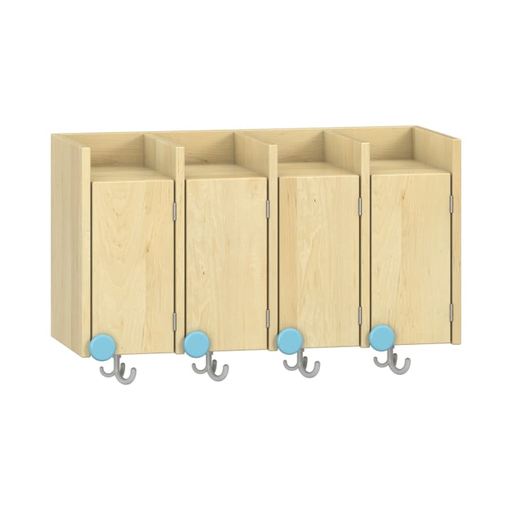 Doppelablage Lyra mit Haken, 4 Türen rechts, B80 x H42,5 x T33 cm