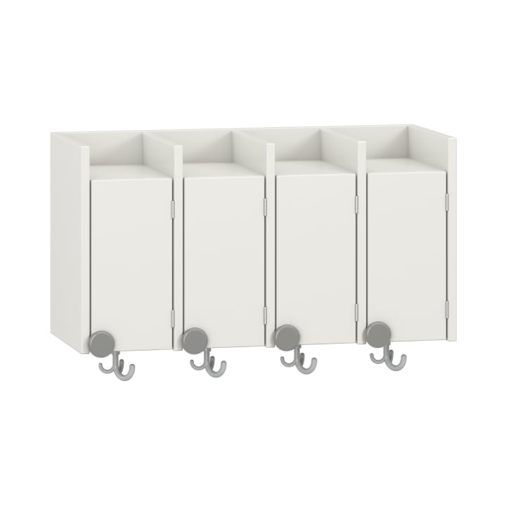 Doppelablage Lyra mit Haken, 4 Türen rechts, B80 x H42,5 x T33 cm