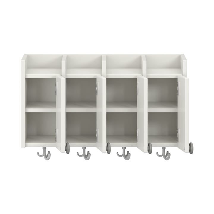 Doppelablage Lyra mit Haken, 4 Türen rechts, B80 x H42,5 x T33 cm