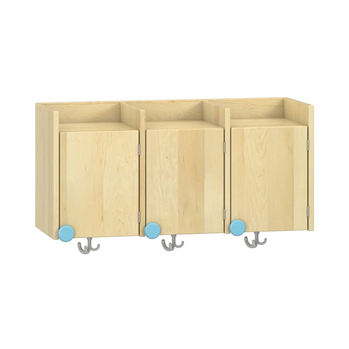 Doppelablage Lyra mit Haken, 3 Türen rechts, B89,8 x H42,5 x T33 cm