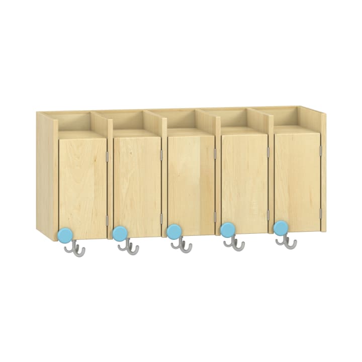 Doppelablage Lyra mit Haken, 5 Türen rechts, B99,5 x H42,5 x T33 cm