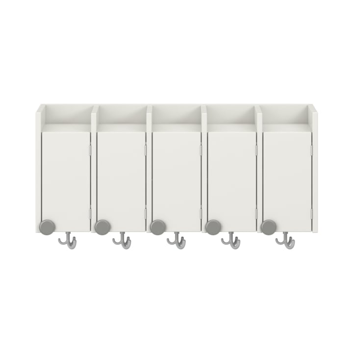 Doppelablage Lyra mit Haken, 5 Türen rechts, B99,5 x H42,5 x T33 cm