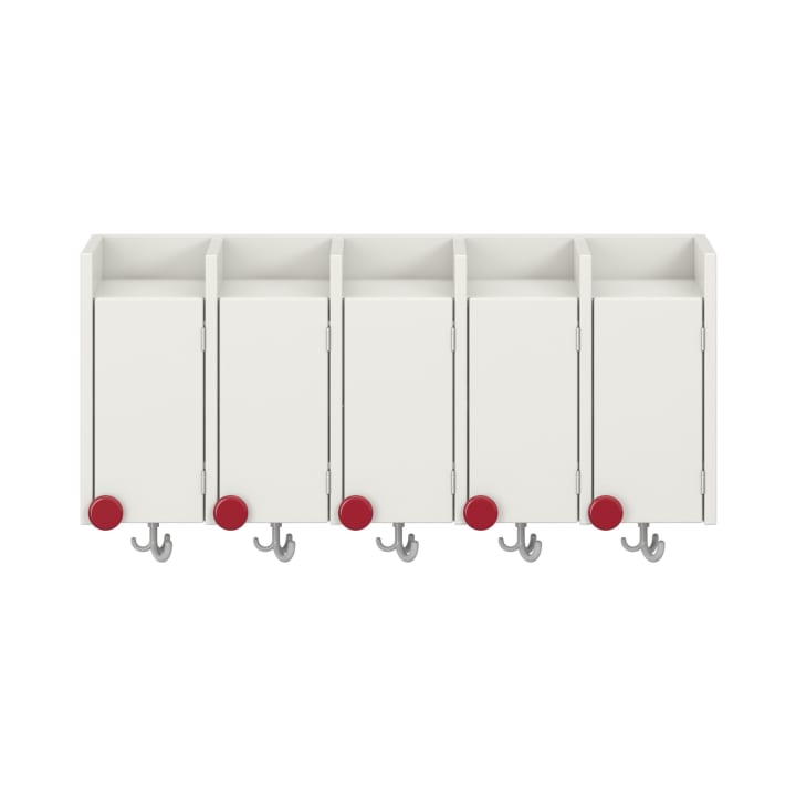 Doppelablage Lyra mit Haken, 5 Türen rechts, B99,5 x H42,5 x T33 cm