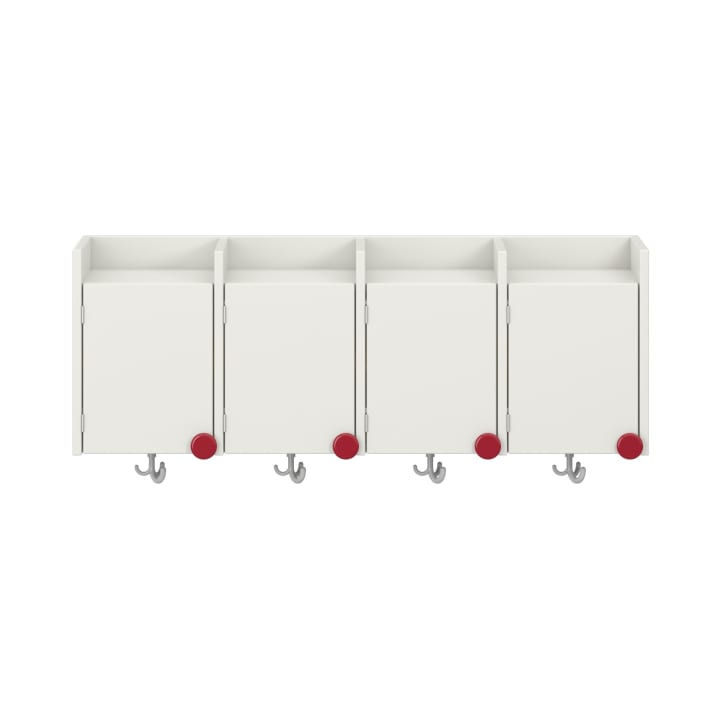 Doppelablage Lyra mit Haken, 4 Türen links, B119,1 x H42,5 x T33 cm