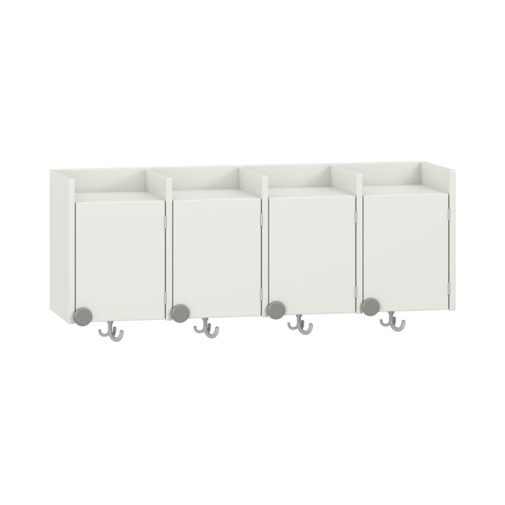 Doppelablage Lyra mit Haken, 4 Türen rechts, B119,1 x H42,5 x T33 cm