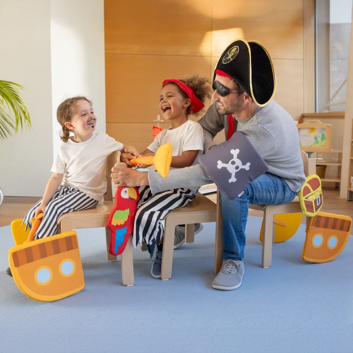 Stuhlverkleidung Piraten, 9-teilig