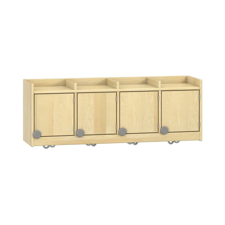 Doppelablage YUNA mit 4 Türen, mit Haken, B120xH42,5xT33cm