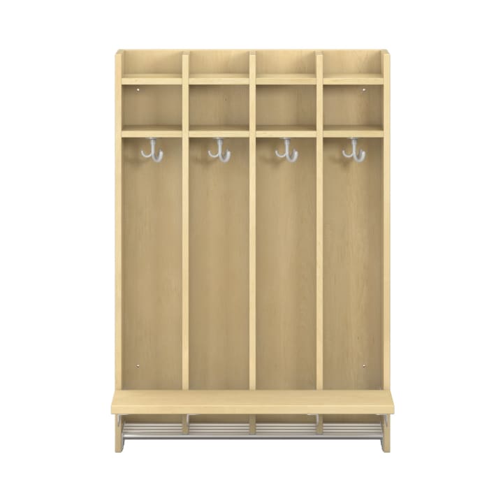 Wandhängegarderobe Lyra 4 Felder mit Sitz,B80xH115,8xT22cm