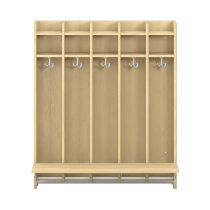 Wandhängegarderobe Lyra 5 Felder mit Sitz,B99,5xH115,8xT22cm