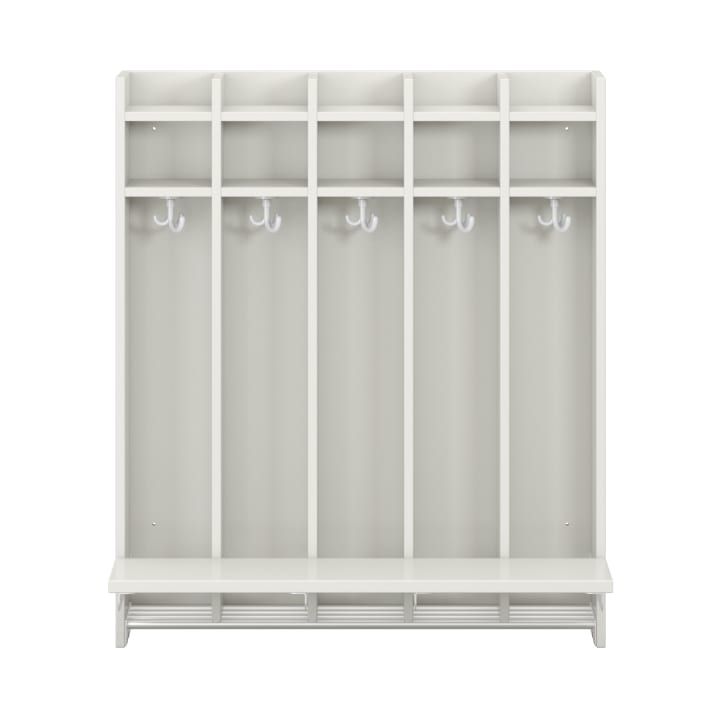 Wandhängegarderobe Lyra 5 Felder mit Sitz,B99,5xH115,8xT22cm