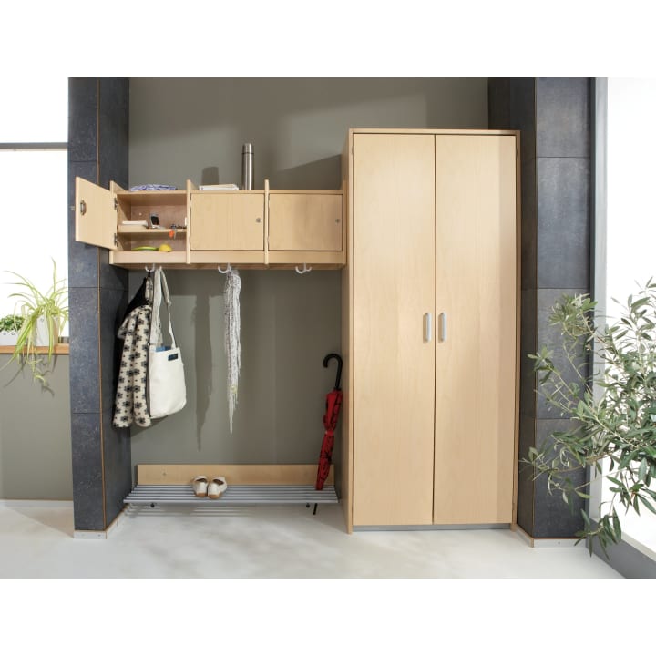 Hängeschrank YUNA, versch. Hakenfarben, B 120 cm x H 42,5 x T 33 cm