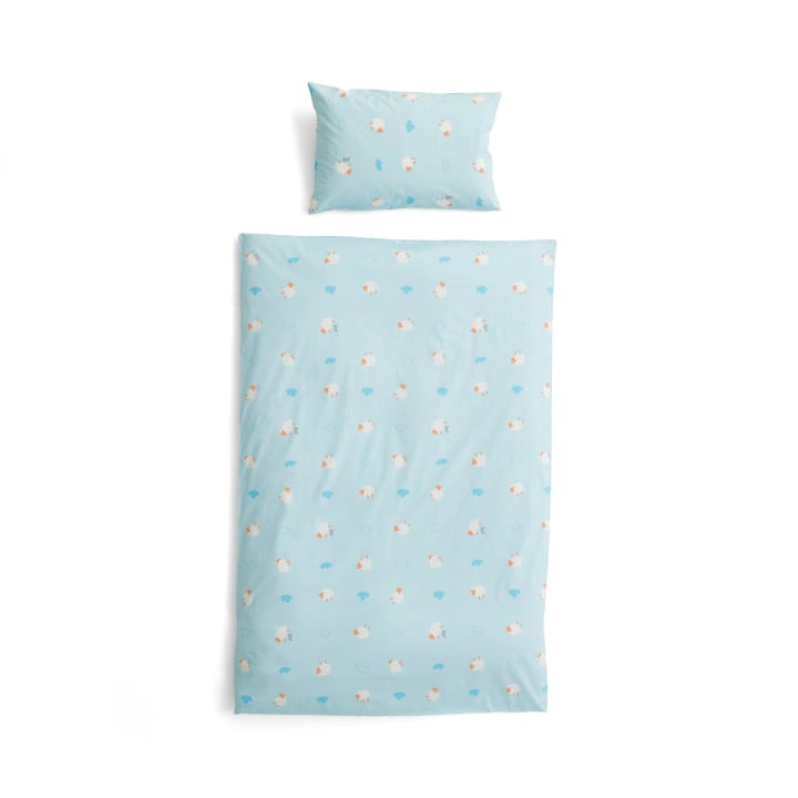 Bettwäsche-Set Schäfchen Kiga, 2-teilig, Kissen35 x 40 cm, Decke75 x 100 cm