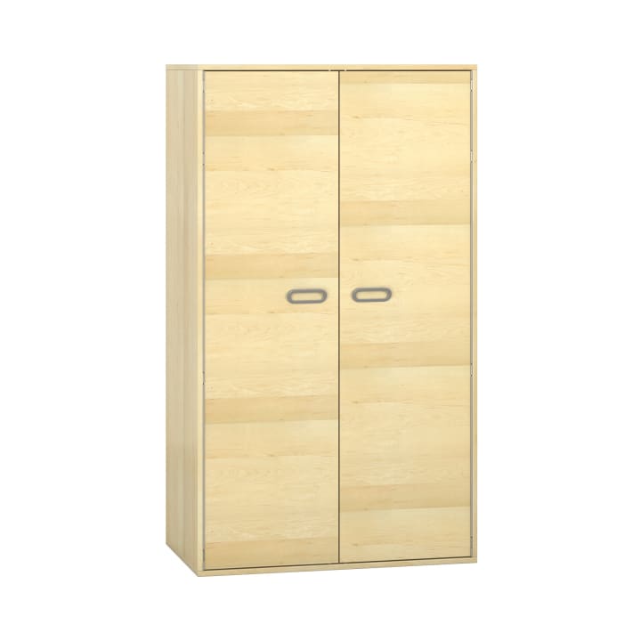Pureo Materialschrank mit Doppeltür, Furnier, B 100 x H 175 x T 60 cm