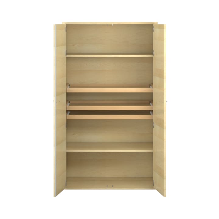 Pureo Materialschrank mit Doppeltür, Furnier, B 100 x H 175 x T 60 cm