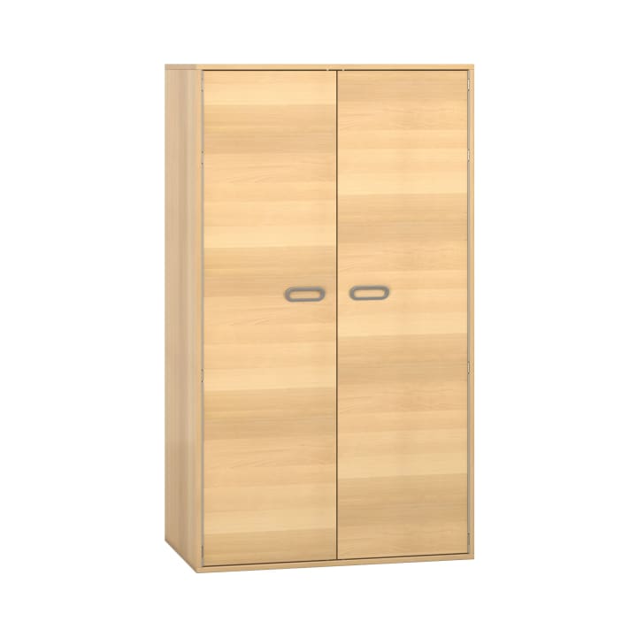 Pureo Materialschrank mit Doppeltür, Furnier, B 100 x H 175 x T 60 cm