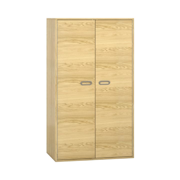 Pureo Materialschrank mit Doppeltür, Furnier, B 100 x H 175 x T 60 cm