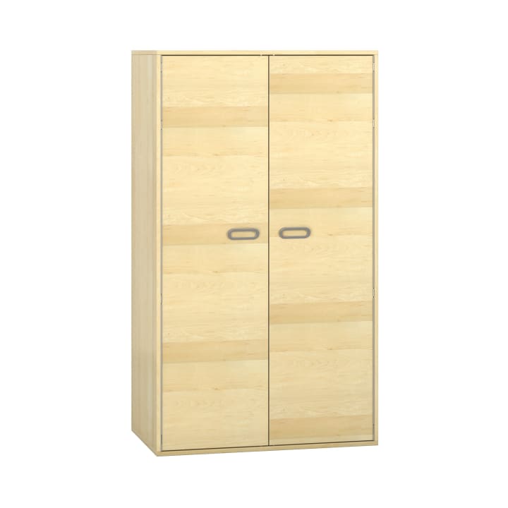 Pureo Musikschrank mit 3 Rollböden, Furnier, B 100 x H 175 x T 60 cm