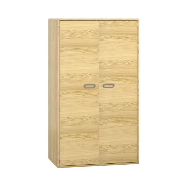 Pureo Musikschrank mit 3 Rollböden, Furnier, B 100 x H 175 x T 60 cm