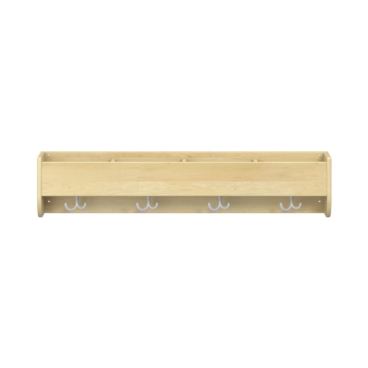 Mützenablage YUNA, versch. Hakenfarben, 4 Fächer, B 120 x H 25,6 x T 22,1 cm