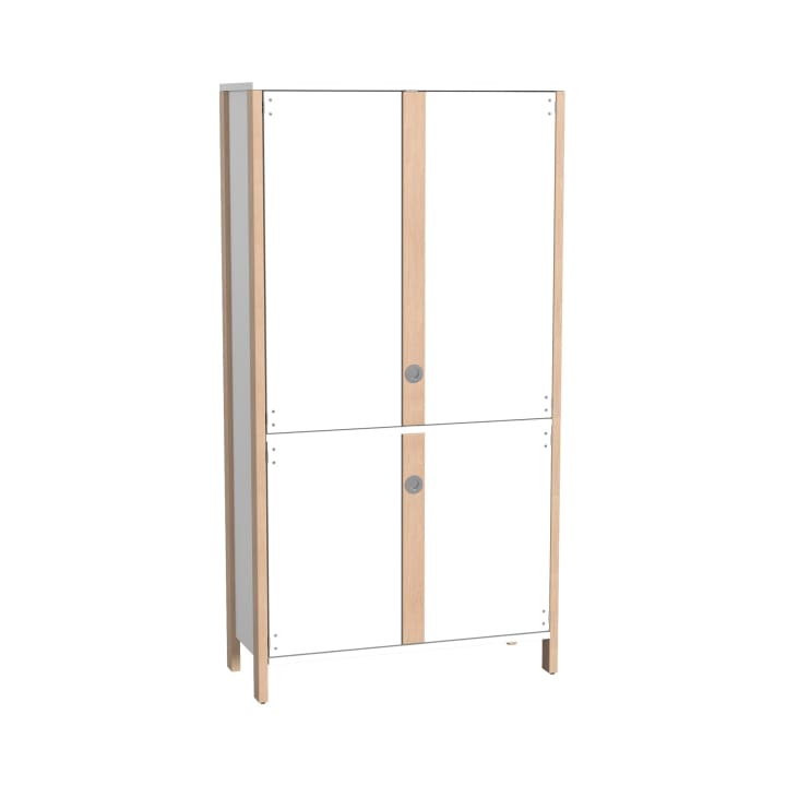 Hochschrank Linus mit 2 Doppeltüren, B 110,4 x H 208,6 (mit Füßen) x T 45,7 cm