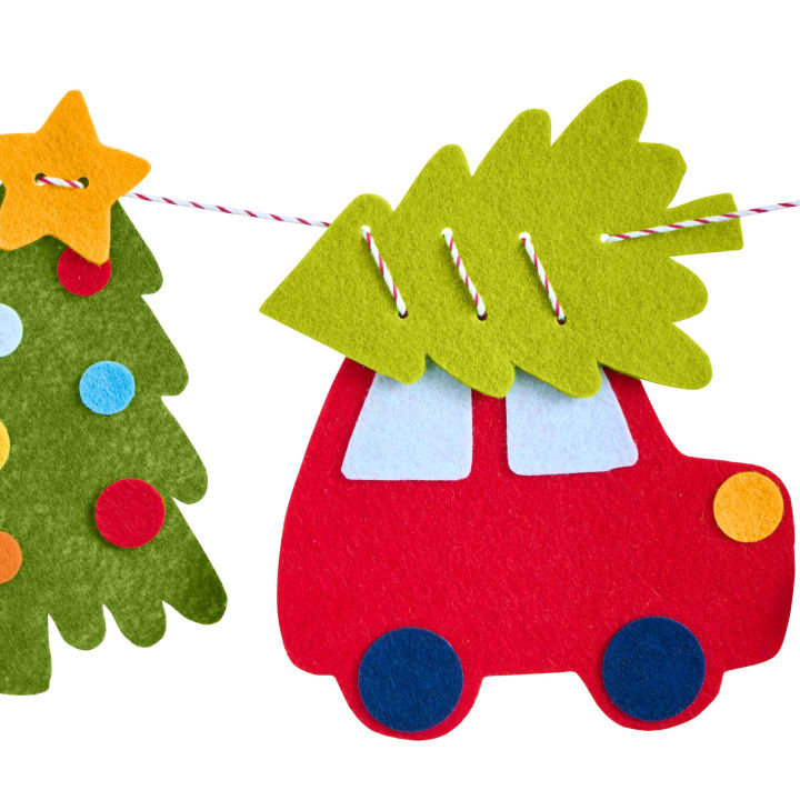 Sachenmacher Erstes Fädeln Filzgirlande Tannenbaum, Bastelset, ab 3 J.