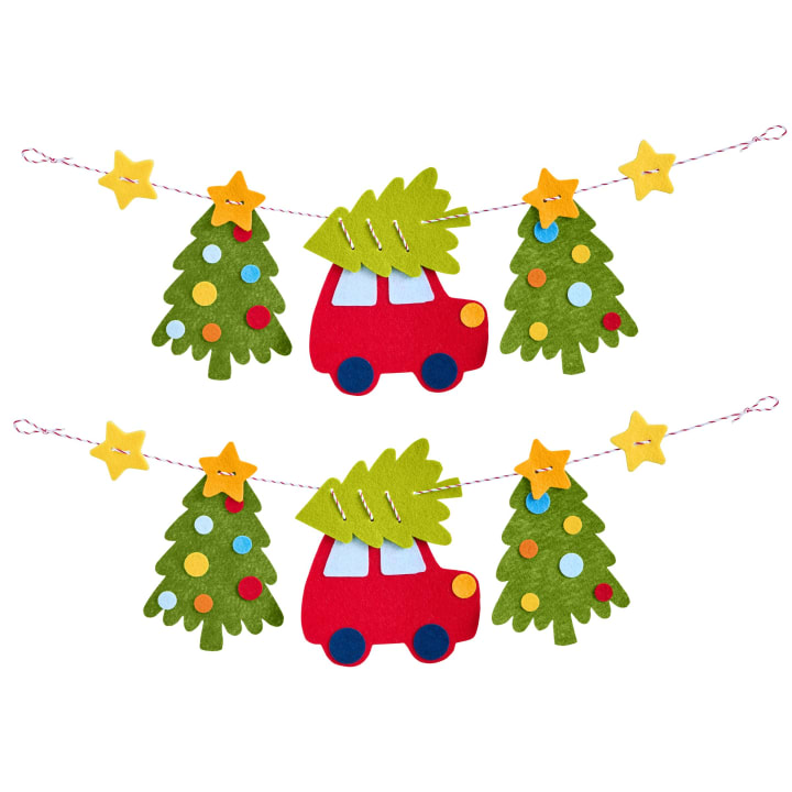 Sachenmacher Erstes Fädeln Filzgirlande Tannenbaum, Bastelset, ab 3 J.