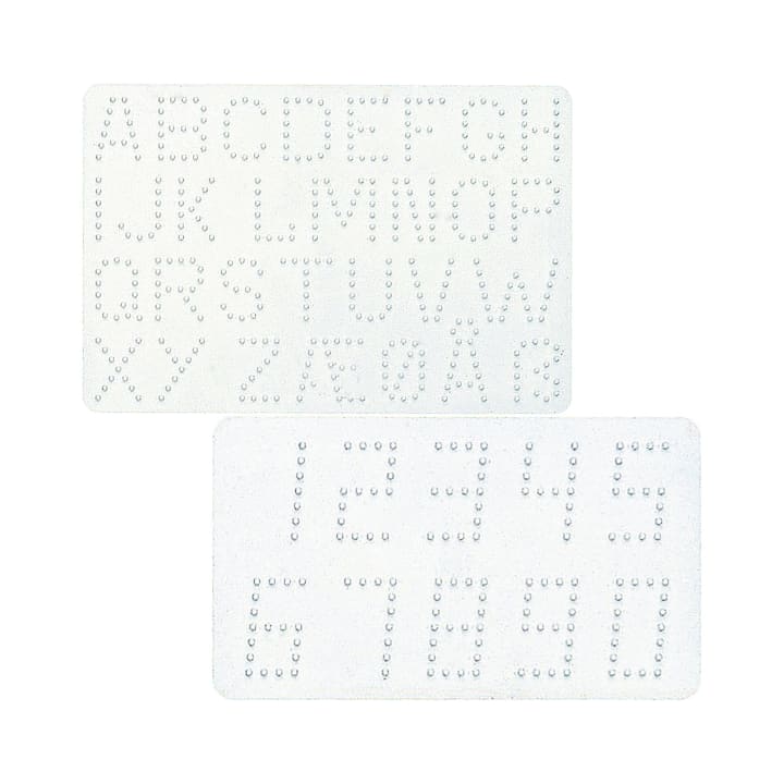 Steckplatten Buchstaben + Zahlen, 2 Stück