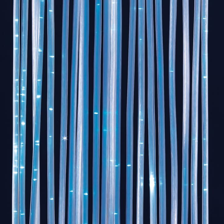 Lichtwasserfall-Komplettpaket gerade, Länge der Glasfaserstränge 200 cm