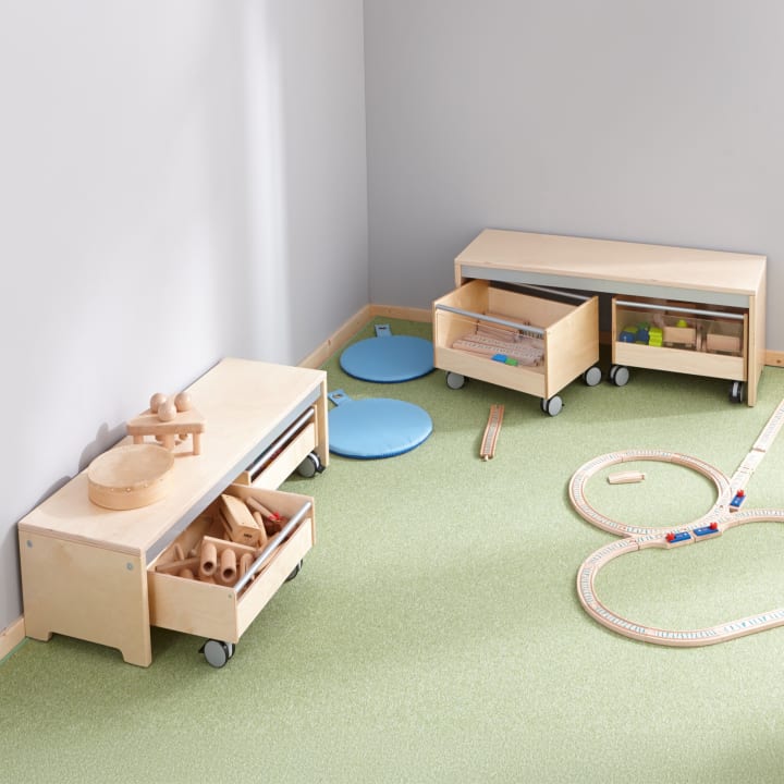 Bänke 3er-Set, Sitzh. 26 - 43 cm
