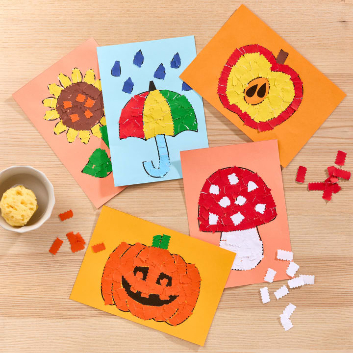 Sachenmacher Erstes Kleben Welt, Bastelset Herbst, 12 St., ab 3 Jahren