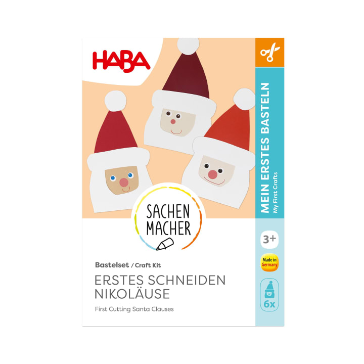 Sachenmacher Erstes Schneiden Nikoläuse, Bastelset Weihnachten, ab 3 J