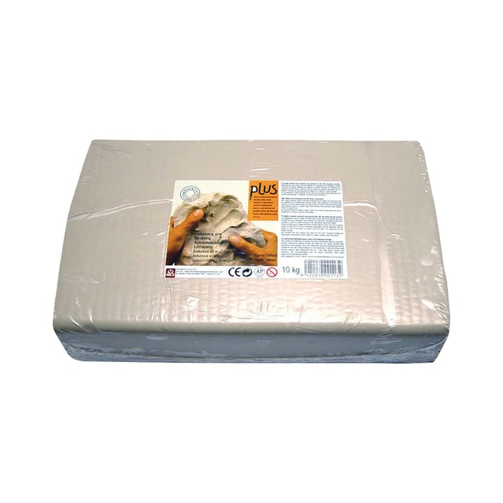 XXL-Tonmasse, lufttrocknend, naturweiß/hellbeige, 10 kg