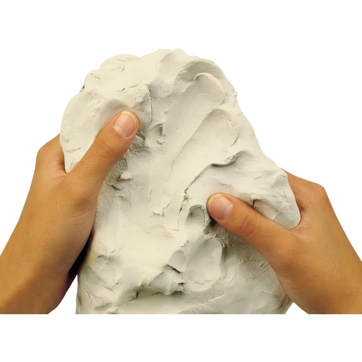 XXL-Tonmasse, lufttrocknend, naturweiß/hellbeige, 10 kg
