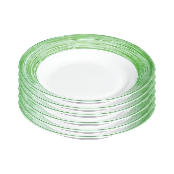 ARCOROC Brush green Teller tief, Ø 22,5 cm, 6 Stück